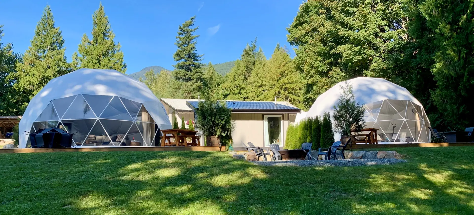 Riverfront glamping in the Fraser Canyon
