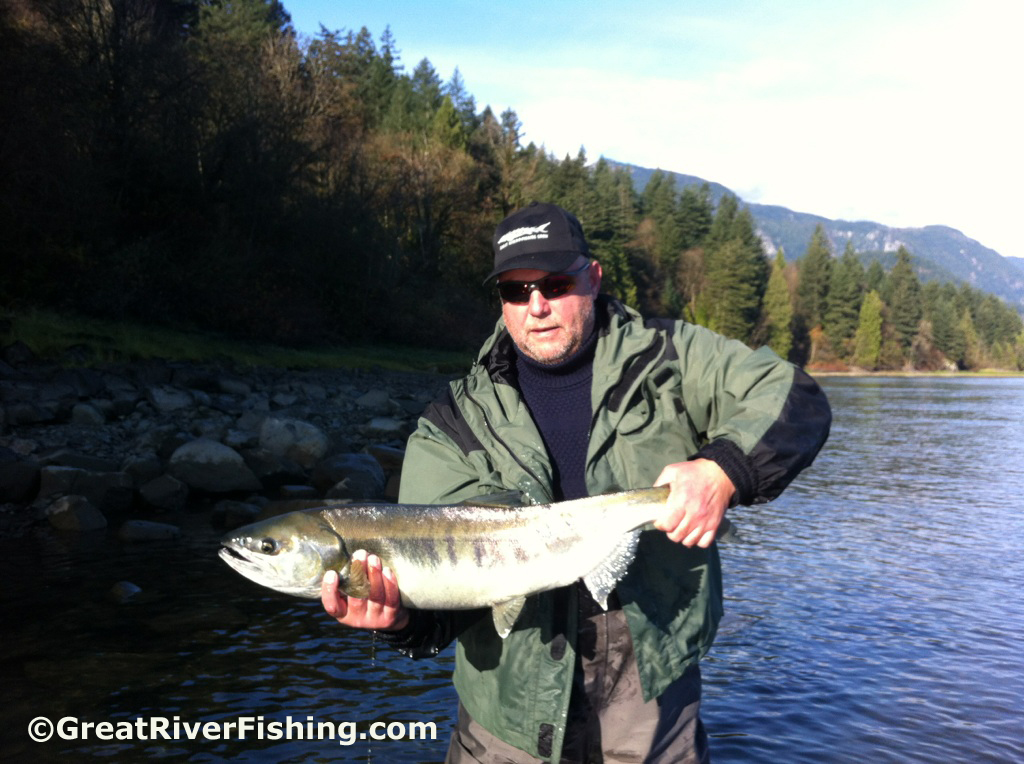 Salmon flyfishing on the Fraser River